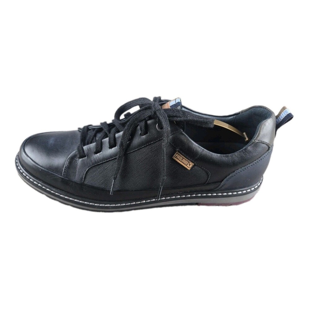 PIKOLINOS Berna M8J-6303C1 Sneakers Men Sz 43/US 9-9.5 Black Leather Lace Shoes